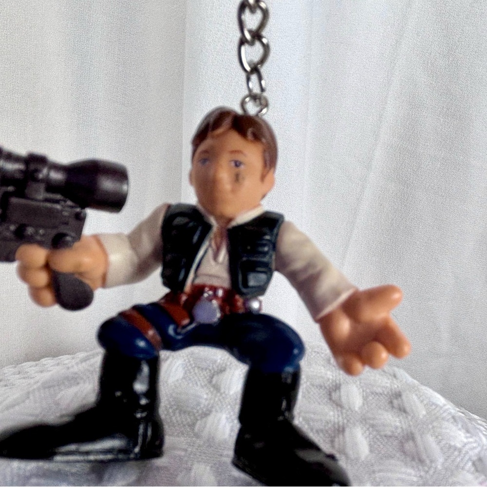 Purse Charm Star Wars‎ Han Solo with Blaster Key Chain - Picture 3 of 8